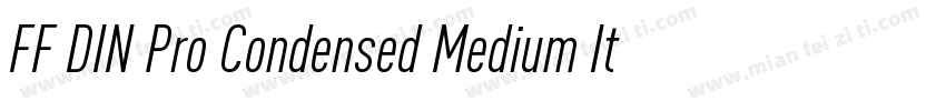 FF DIN Pro Condensed Medium Italic字体转换